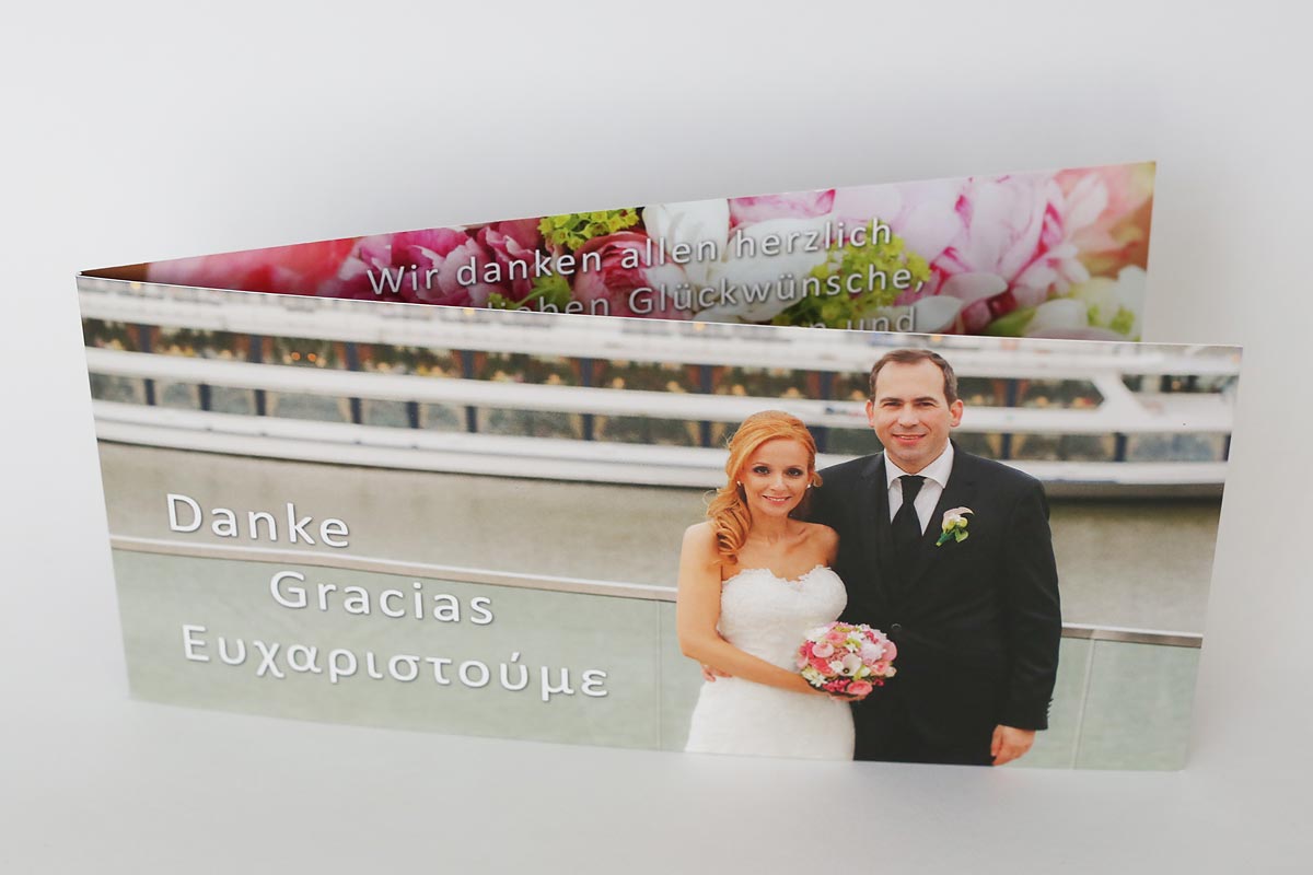 Danke Karte Spanische Griechische Hochzeit Heiraten im Hyatt