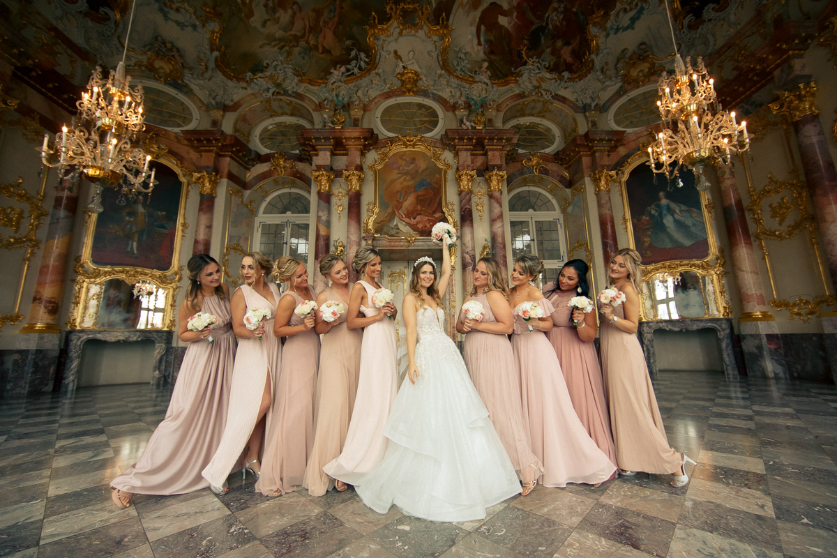 Hochzeitsfotos im Schloss Bruchsal Fotoshooting